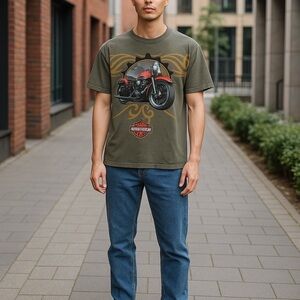 Vtg 1995 Harley Davidson‎ Single Stitch Motorcycle Shirt Sz M